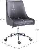 Karina Velvet Swivel Office Chair - Contemporary Design with Adjustable Height & Gold Base Charm