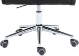 Karina Velvet Swivel Office Chair - Contemporary Design with Adjustable Height & Gold Base Charm