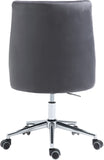 Karina Velvet Swivel Office Chair - Contemporary Design with Adjustable Height & Gold Base Charm