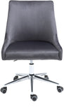 Karina Velvet Swivel Office Chair - Contemporary Design with Adjustable Height & Gold Base Charm