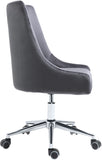 Karina Velvet Swivel Office Chair - Contemporary Design with Adjustable Height & Gold Base Charm