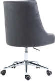Karina Velvet Swivel Office Chair - Contemporary Design with Adjustable Height & Gold Base Charm