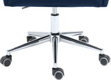 Karina Velvet Swivel Office Chair - Contemporary Design with Adjustable Height & Gold Base Charm