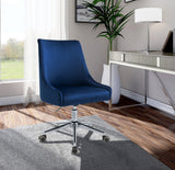 Karina Velvet Swivel Office Chair - Contemporary Design with Adjustable Height & Gold Base Charm