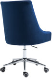 Karina Velvet Swivel Office Chair - Contemporary Design with Adjustable Height & Gold Base Charm