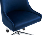 Karina Velvet Swivel Office Chair - Contemporary Design with Adjustable Height & Gold Base Charm