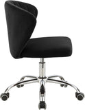 Finley Velvet Office Chair - Stylish Swivel Design with Channel Tufting and Luxurious Gold Base