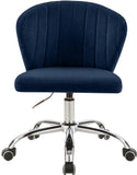 Finley Velvet Office Chair - Stylish Swivel Design with Channel Tufting and Luxurious Gold Base
