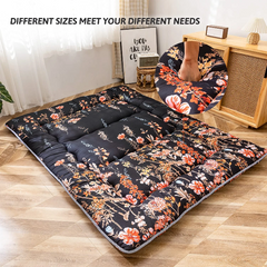 MAXYOYO Floor Mattress, Black Floral Printed Japanese Futon