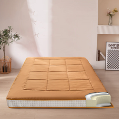 MAXYOYO 6" Extra Thick Floor Futon Mattress, Light Brown