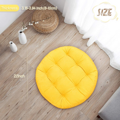 MAXYOYO 22x22 Inch Floor Pillow, Meditation Cushion for Yoga Living Room Sofa Balcony Outdoor, Yellow