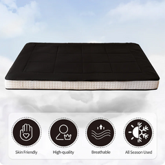 MAXYOYO Padded Japanese Floor Mattress, Black Foldable Roll Up Futon Mattress