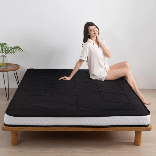 MAXYOYO 6" Extra Thick Floor Futon Mattress, Geometric Diamond Quilted Bed Mattress Topper