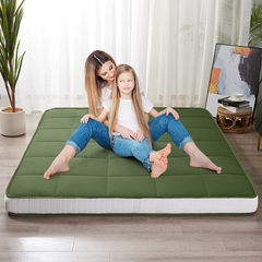 MAXYOYO Padded Japanese Floor Mattress, Green Foldable Roll Up Futon Mattress