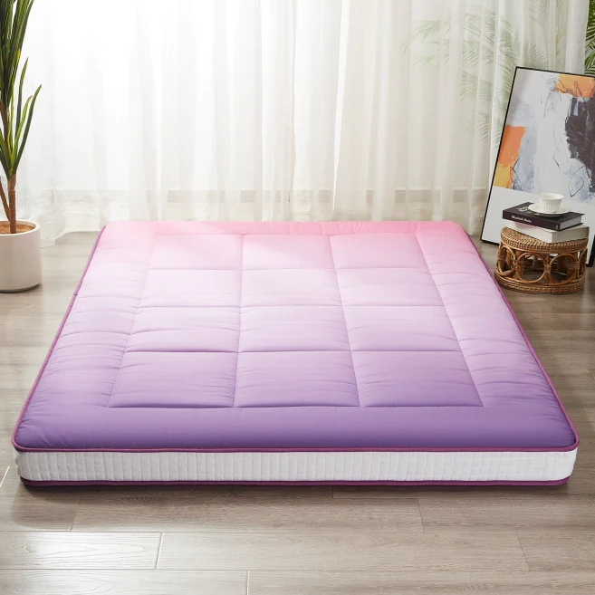 MAXYOYO Padded Japanese Floor Mattress, Purple Extra Thick Folding Sleeping Pad