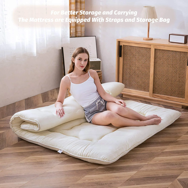 MAXYOYO Japanese Floor Futon Mattress, Portable futon mattress
