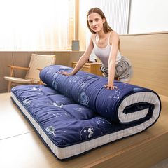 MAXYOYO Padded Japanese Futon Mattress,Printed Floor Mattress for Camping Couch