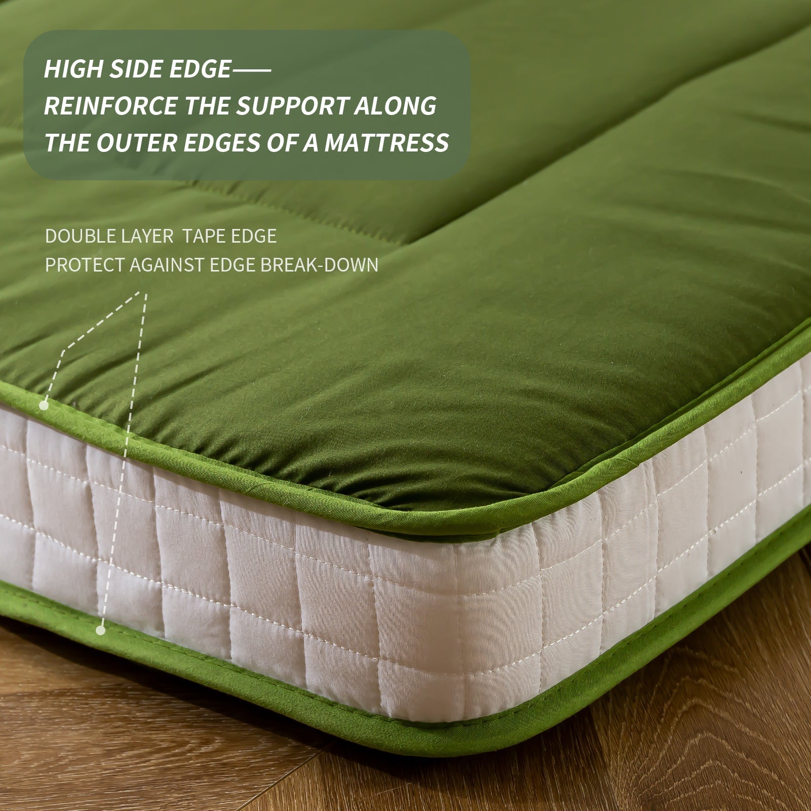 MAXYOYO Padded Japanese Floor Mattress, Green Foldable Roll Up Futon Mattress