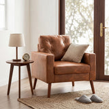 London Faux Leather Lounge Chair
