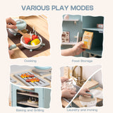 Robud Wooden Kids Kitchen PlaySet Series - Green and Gold