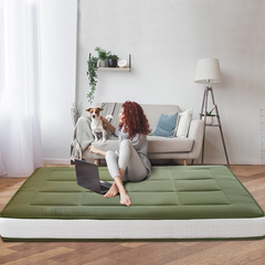 MAXYOYO Padded Japanese Floor Mattress, Green Foldable Roll Up Futon Mattress