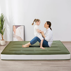 MAXYOYO Padded Japanese Floor Mattress, Green Foldable Roll Up Futon Mattress