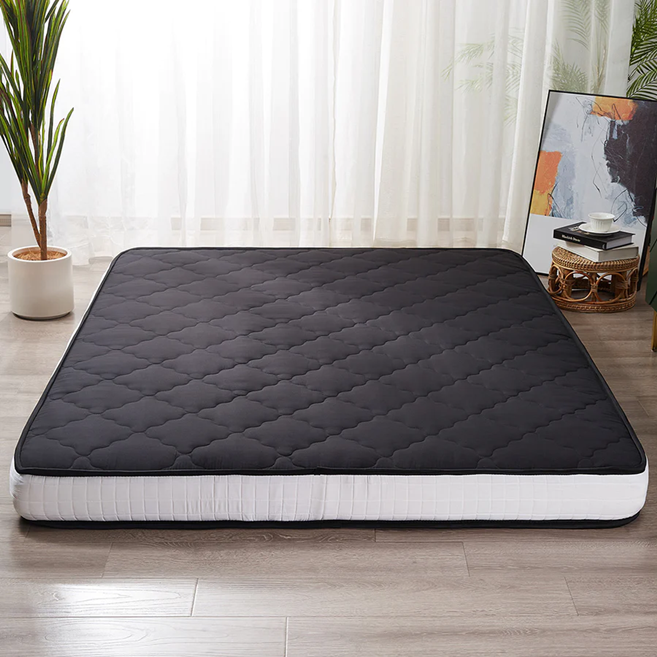 MAXYOYO Padded Japanese Floor Mattress, Black Foldable Roll Up Futon Mattress