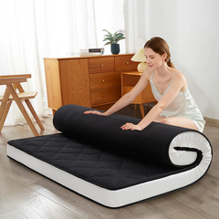 MAXYOYO Padded Japanese Floor Mattress, Black Foldable Roll Up Futon Mattress