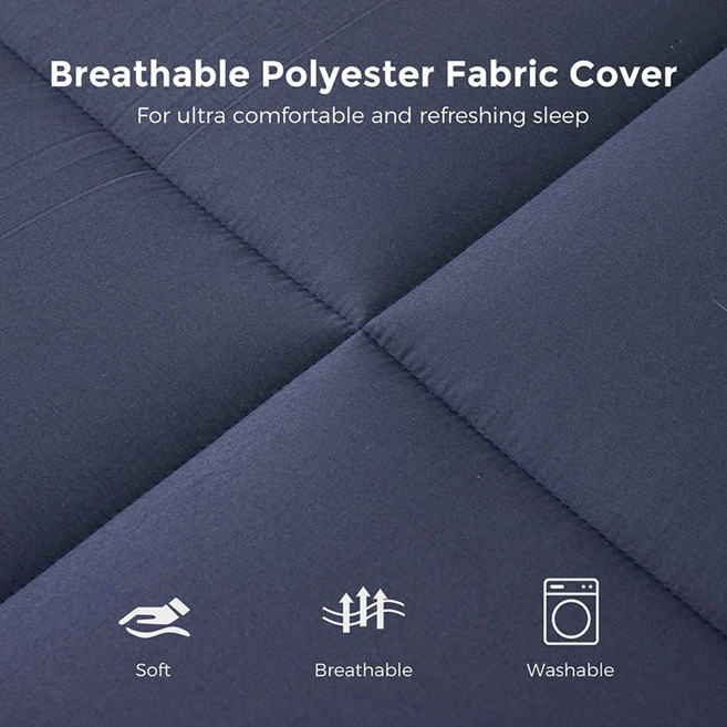 MAXYOYO Padded Japanese Floor Mattress, Portable Floor Futon Mattress, Navy