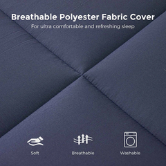 MAXYOYO Padded Japanese Floor Mattress, Portable Floor Futon Mattress, Navy