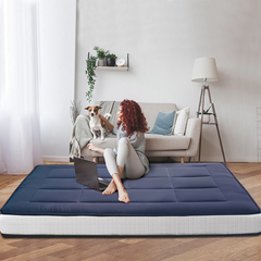 MAXYOYO Padded Japanese Floor Mattress, Portable Floor Futon Mattress, Navy