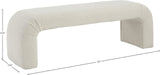Niagara Contemporary Boucle Fabric Bench – Elegant Seating for Modern Spaces and Stylish Decor