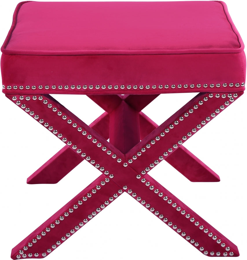 Nixon Velvet Ottoman | Bench