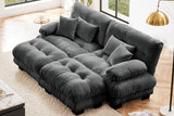 CLOUDIES 94" Loveseat with 2 Ottomans