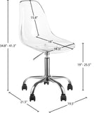 Clarion Office Chair - Stylish Armless Design with Swivel Seat for Effortless Movement and Comfort