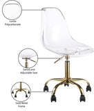Clarion Office Chair - Stylish Armless Design with Swivel Seat for Effortless Movement and Comfort