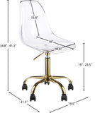 Clarion Office Chair - Stylish Armless Design with Swivel Seat for Effortless Movement and Comfort