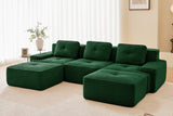 CORDELIA 117" 3-Seater Sofa with 2 Ottomans