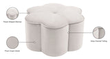 Daisy Velvet Flower-Shaped Ottoman – Luxurious Contemporary Design for Stylish Living Spaces