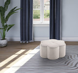 Daisy Velvet Flower-Shaped Ottoman – Luxurious Contemporary Design for Stylish Living Spaces
