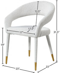 Destiny Boucle Fabric Dining Chair