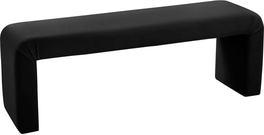 Minimalist Velvet Bench - Contemporary Stylish Seating for Mudroom, Bedroom, or Game Night Fun