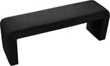 Minimalist Velvet Bench - Contemporary Stylish Seating for Mudroom, Bedroom, or Game Night Fun