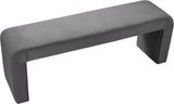 Minimalist Velvet Bench - Contemporary Stylish Seating for Mudroom, Bedroom, or Game Night Fun