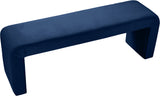 Minimalist Velvet Bench - Contemporary Stylish Seating for Mudroom, Bedroom, or Game Night Fun