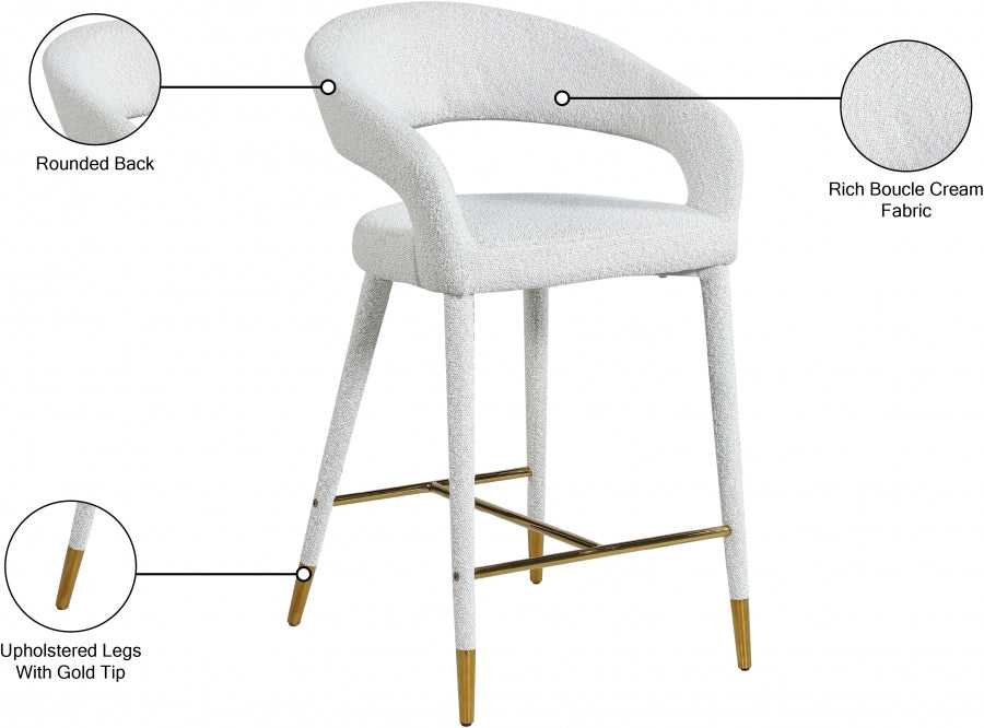 Destiny Boucle Fabric Stool