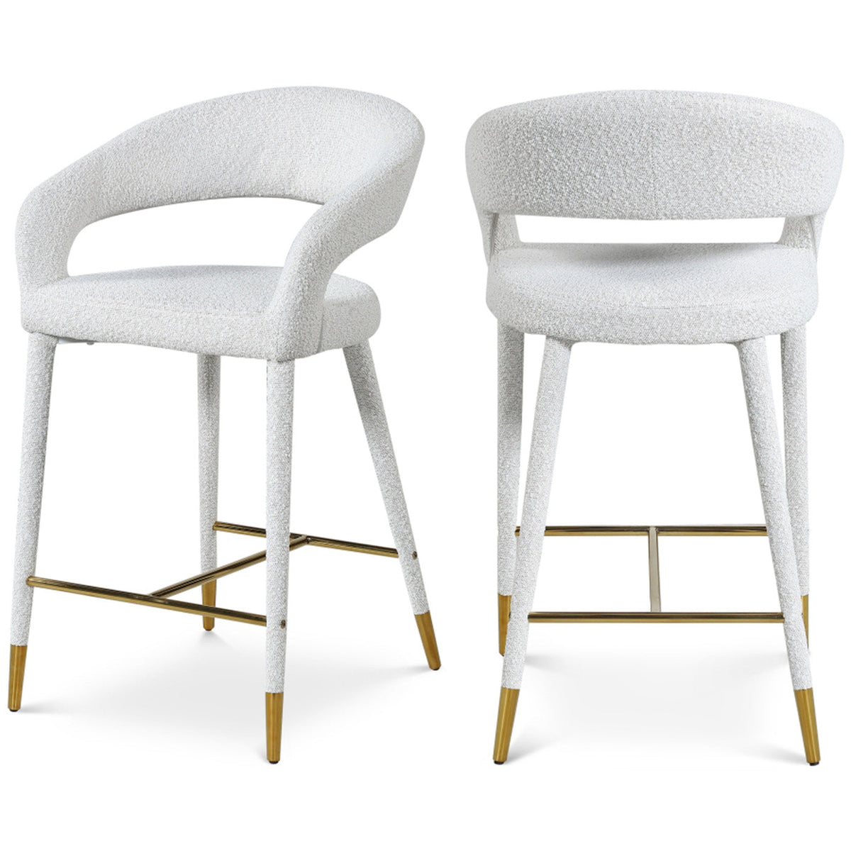 Destiny Boucle Fabric Stool