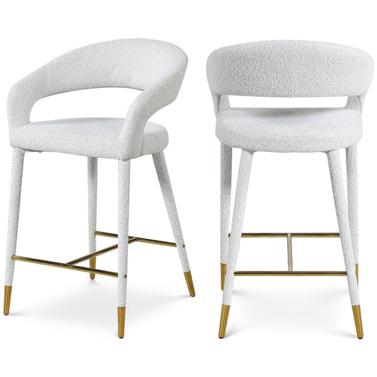 Destiny Boucle Fabric Stool