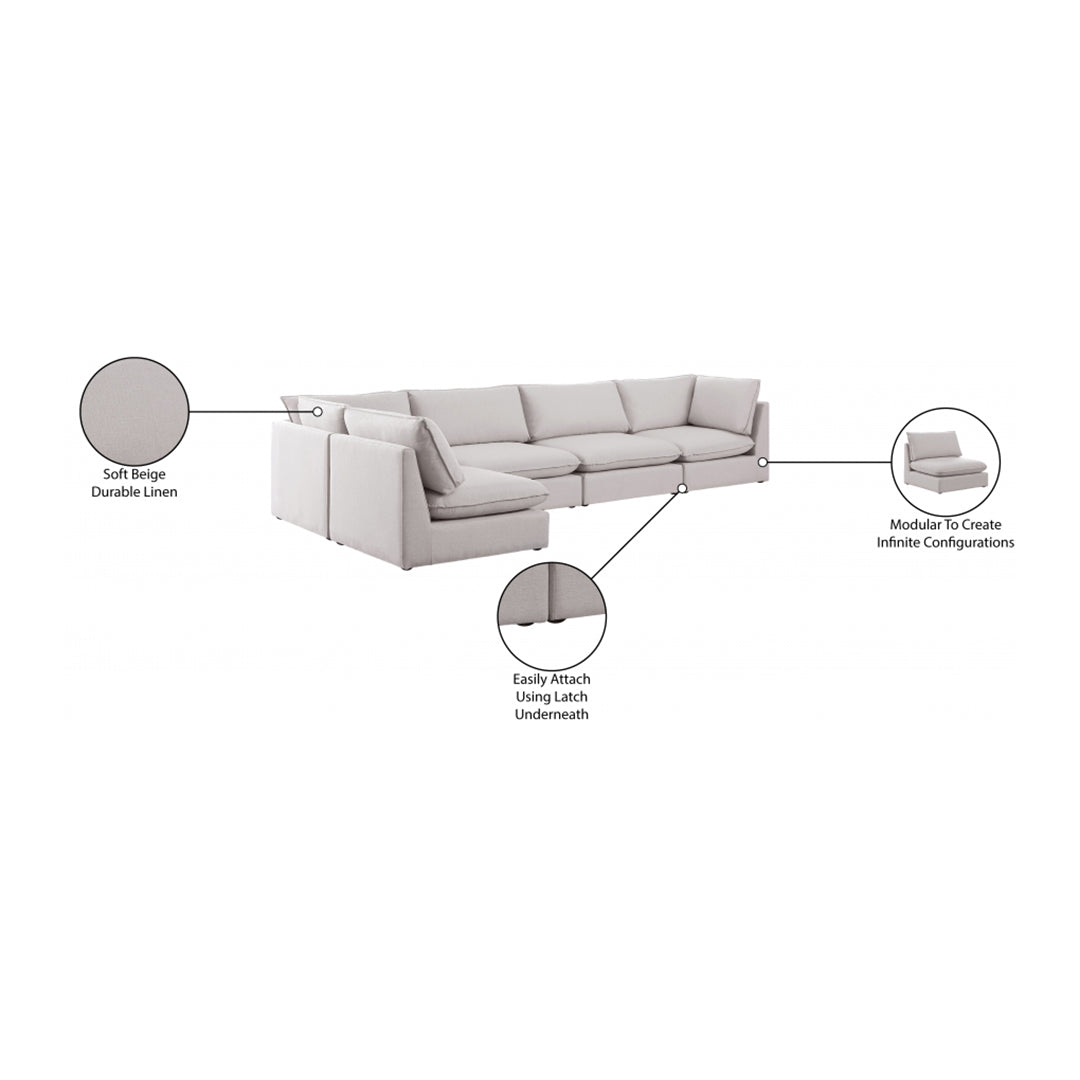 Mackenzie Linen Textured Modular Sectional