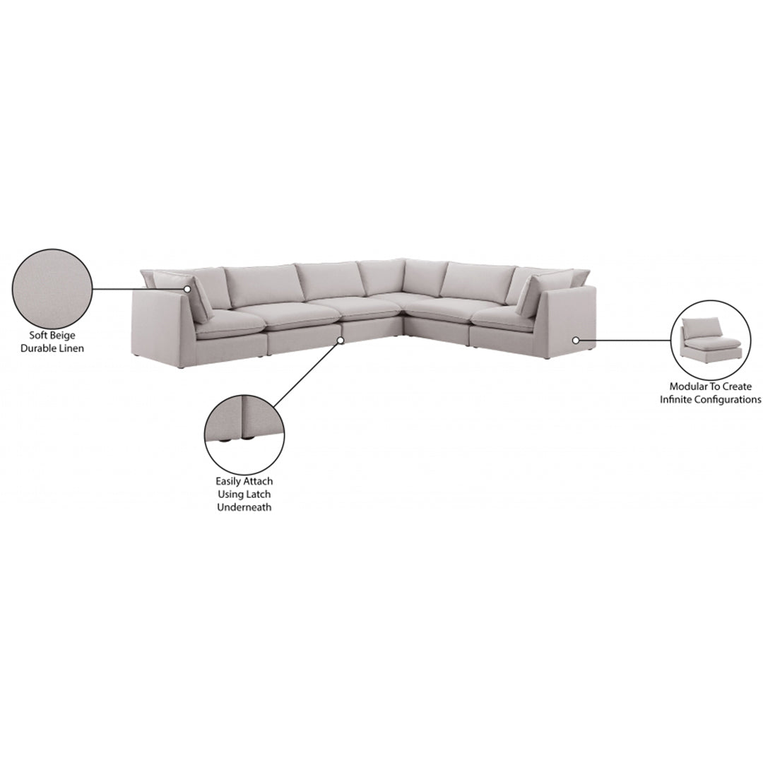 Mackenzie Linen Textured Modular Sectional